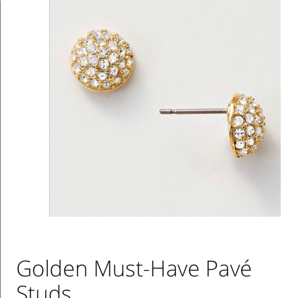 Touchstone Crystal- Golden Must-Have pave studs